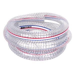 MANXPOWER PVC steel wire reinforced suction hose transparent